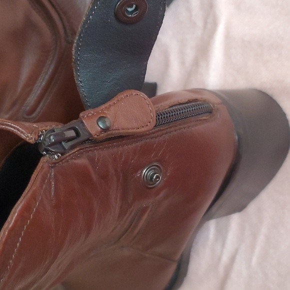 George J Love Leather Ankle Booties Size 38 - Picture 8 of 10